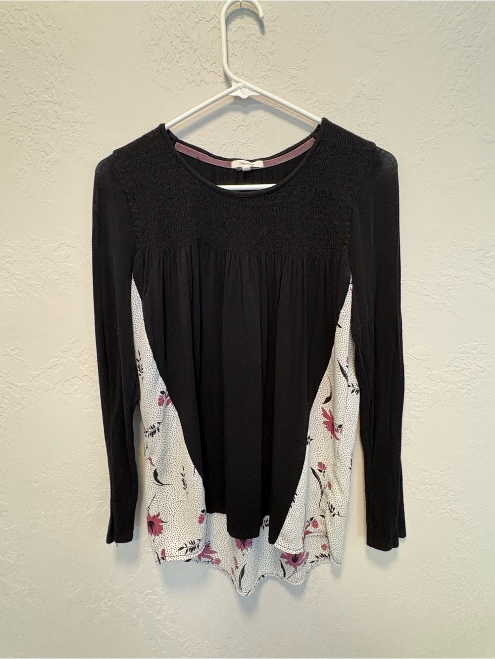 Maurices Black Long Sleeve Tunic Top